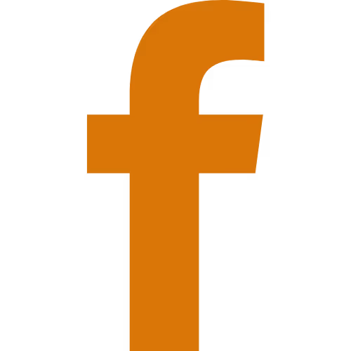 Orange Facebook icon.