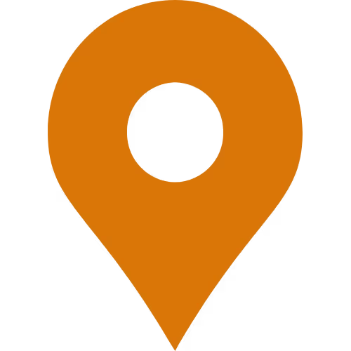 Orange map icon. 